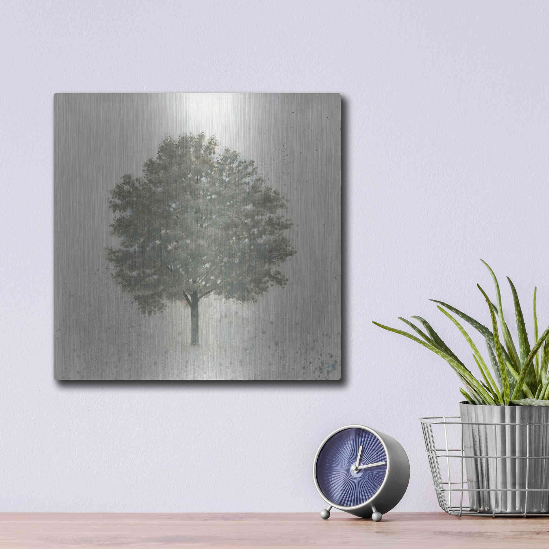 Luxe Metal Art 'Neutrality' by James Wiens, Metal Wall Art,12x12