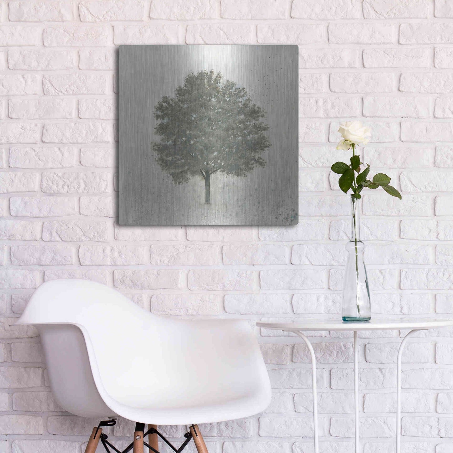 Luxe Metal Art 'Neutrality' by James Wiens, Metal Wall Art,24x24