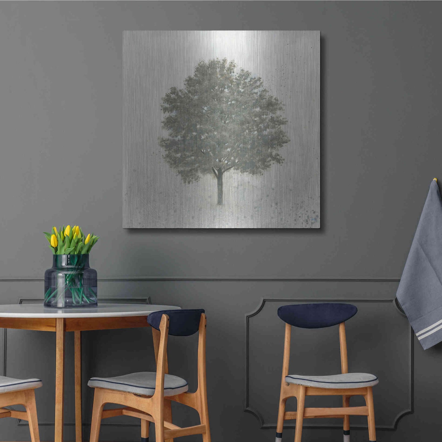 Luxe Metal Art 'Neutrality' by James Wiens, Metal Wall Art,36x36