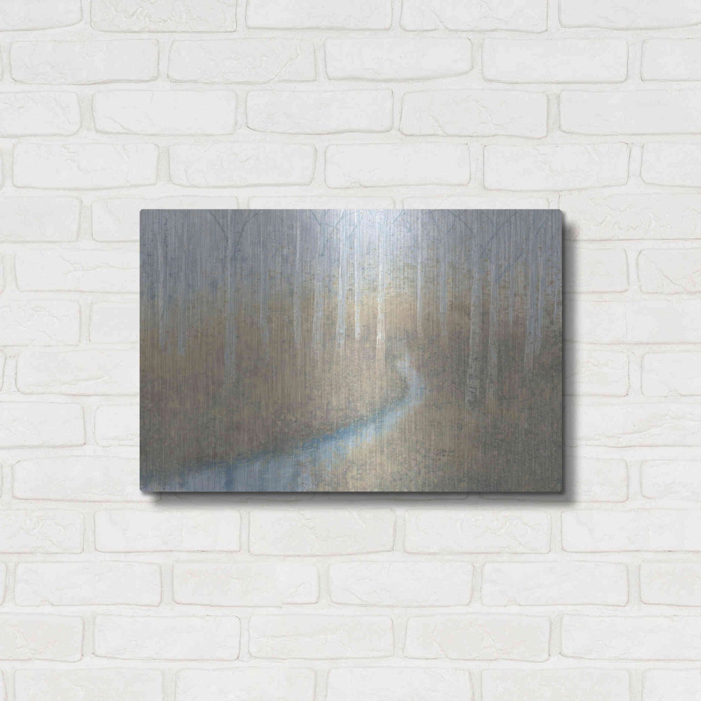 Luxe Metal Art 'Silver Waters' by James Wiens, Metal Wall Art,24x16