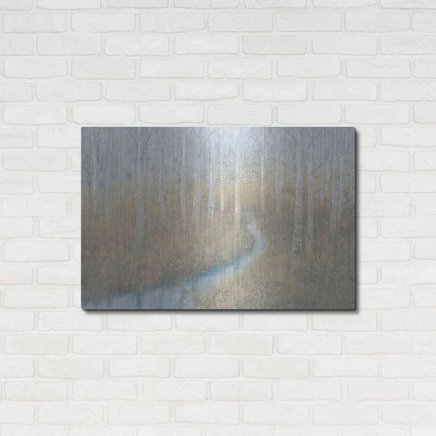 Luxe Metal Art 'Silver Waters' by James Wiens, Metal Wall Art,36x24