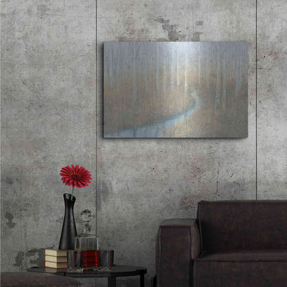Luxe Metal Art 'Silver Waters' by James Wiens, Metal Wall Art,36x24