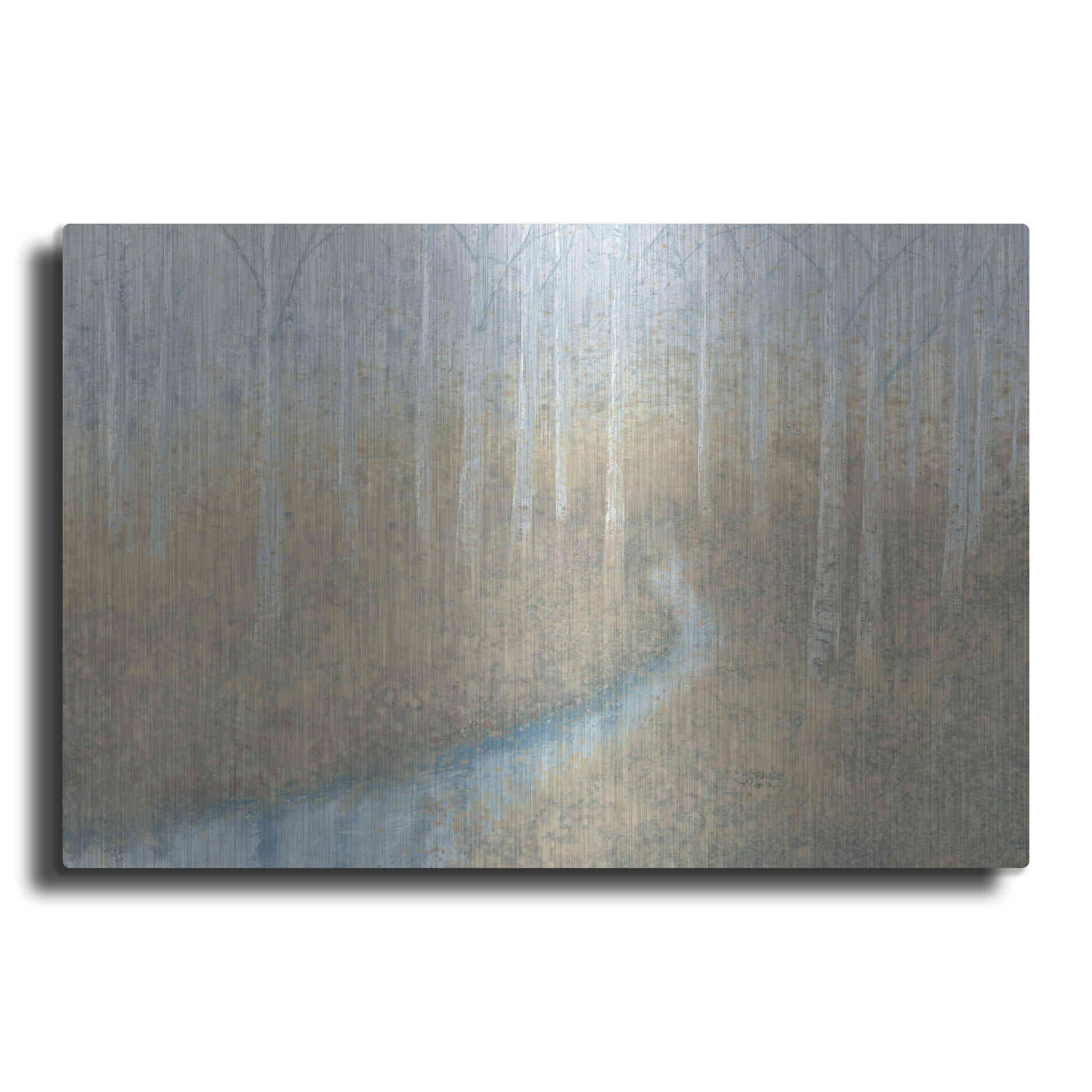 Luxe Metal Art 'Silver Waters' by James Wiens, Metal Wall Art