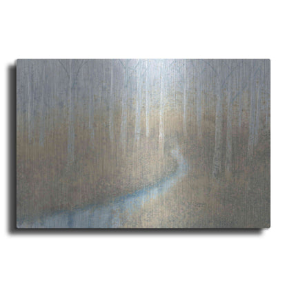 Luxe Metal Art 'Silver Waters' by James Wiens, Metal Wall Art