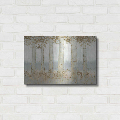 Luxe Metal Art 'Magnificent Birch Grove' by James Wiens, Metal Wall Art,24x16