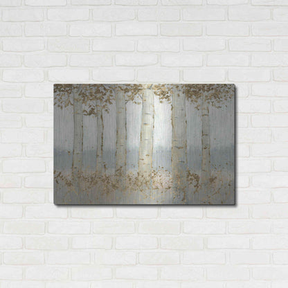 Luxe Metal Art 'Magnificent Birch Grove' by James Wiens, Metal Wall Art,36x24