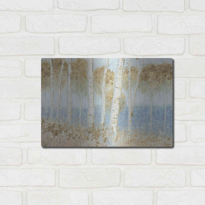 Luxe Metal Art 'Summer Birches' by James Wiens, Metal Wall Art,16x12