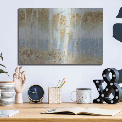 Luxe Metal Art 'Summer Birches' by James Wiens, Metal Wall Art,16x12
