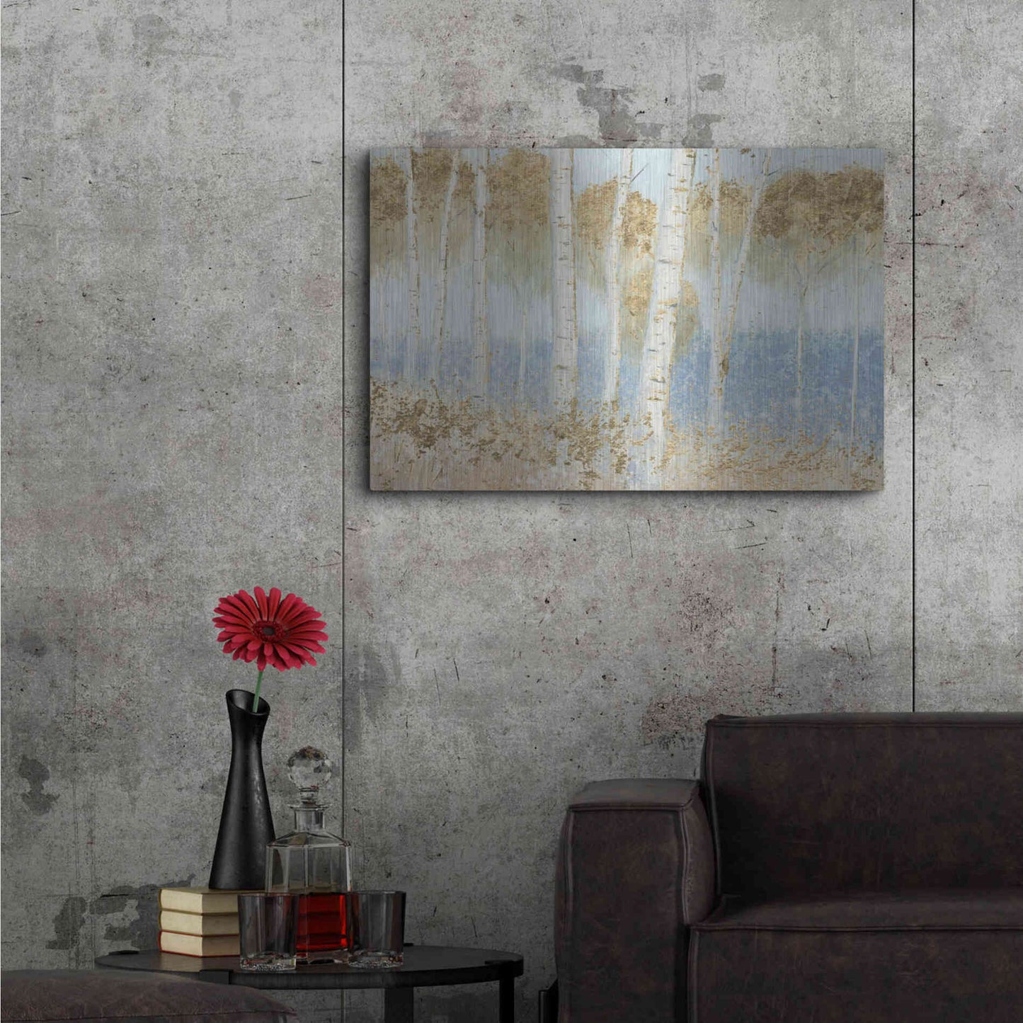 Luxe Metal Art 'Summer Birches' by James Wiens, Metal Wall Art,36x24