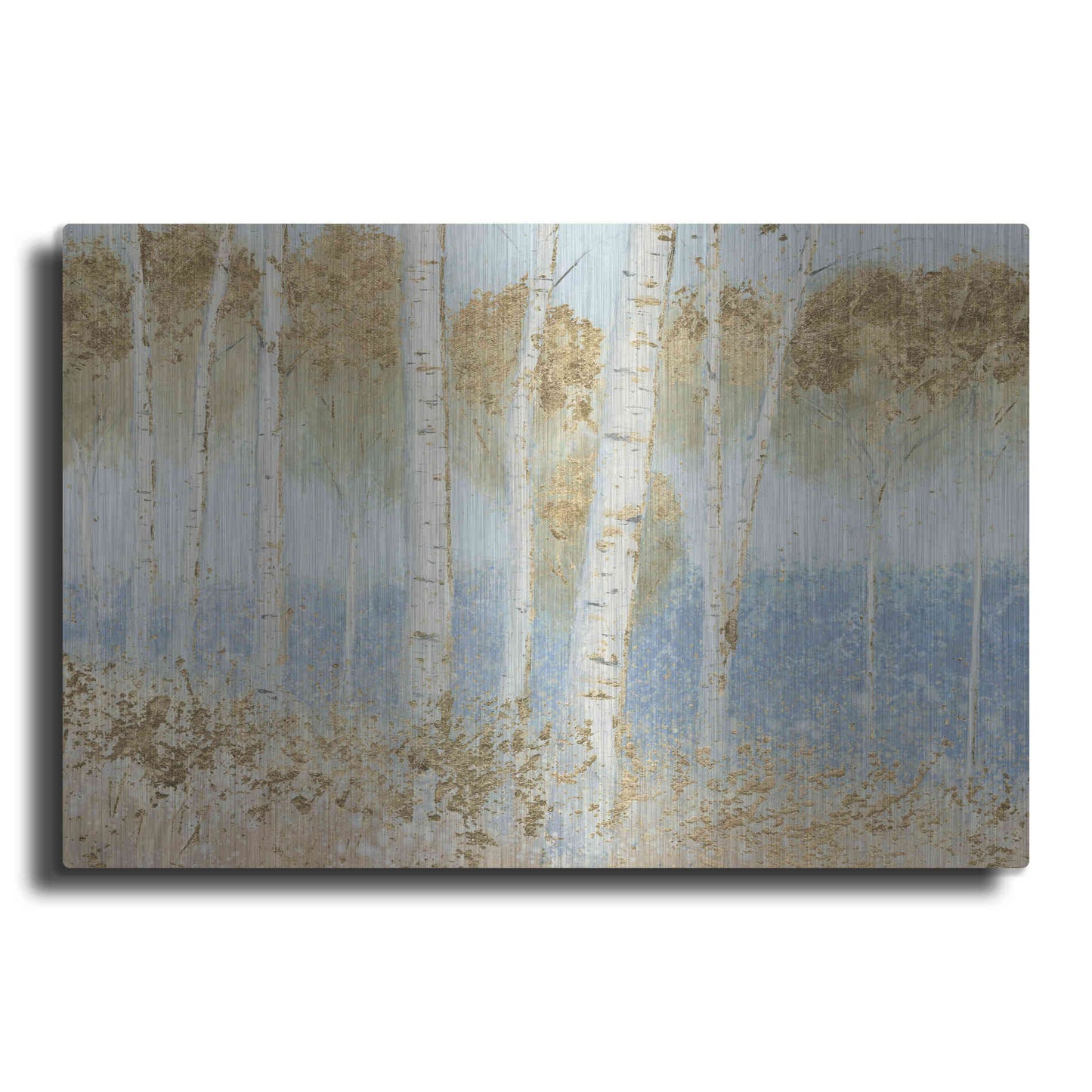 Luxe Metal Art 'Summer Birches' by James Wiens, Metal Wall Art
