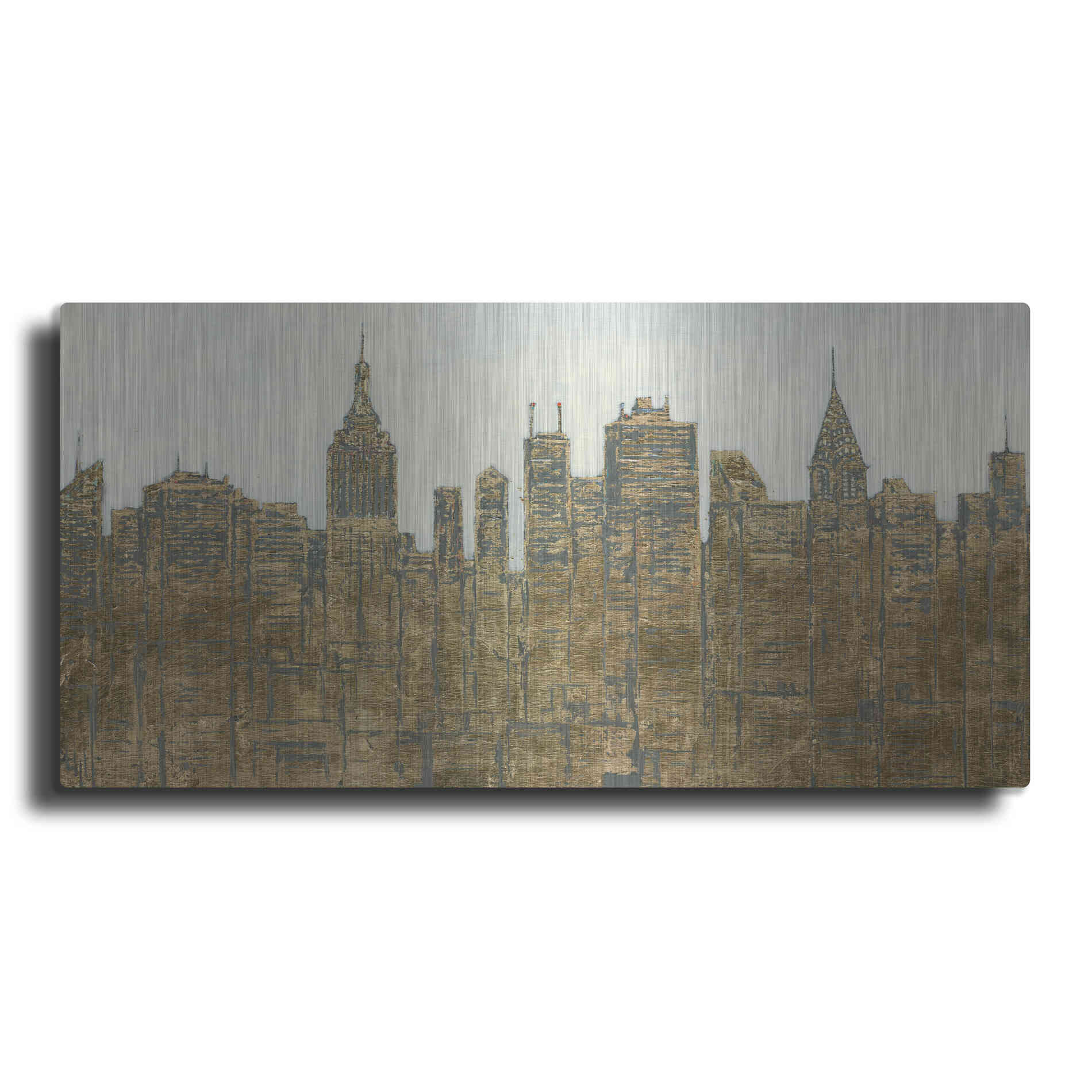 Luxe Metal Art 'Lavish Skyline' by James Wiens, Metal Wall Art