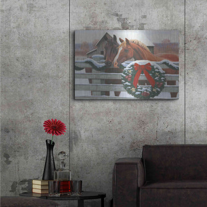 Luxe Metal Art 'Christmas in the Heartland II' by James Wiens, Metal Wall Art,36x24