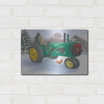 Luxe Metal Art 'Christmas in the Heartland III' by James Wiens, Metal Wall Art,16x12