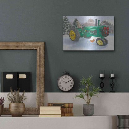 Luxe Metal Art 'Christmas in the Heartland III' by James Wiens, Metal Wall Art,16x12