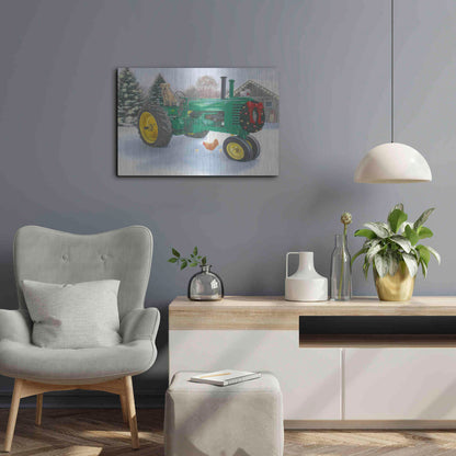 Luxe Metal Art 'Christmas in the Heartland III' by James Wiens, Metal Wall Art,24x16