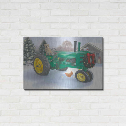 Luxe Metal Art 'Christmas in the Heartland III' by James Wiens, Metal Wall Art,36x24