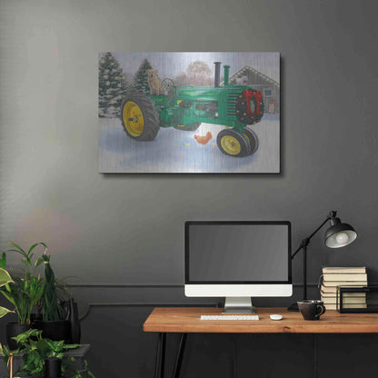 Luxe Metal Art 'Christmas in the Heartland III' by James Wiens, Metal Wall Art,36x24