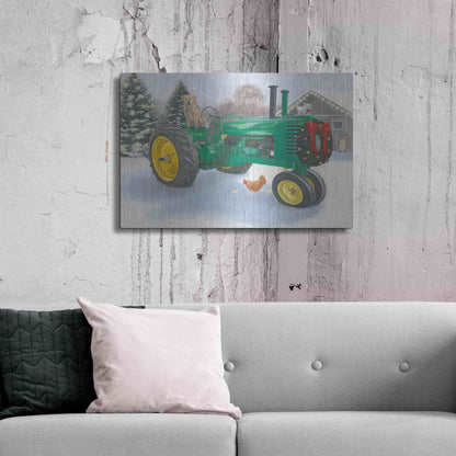 Luxe Metal Art 'Christmas in the Heartland III' by James Wiens, Metal Wall Art,36x24