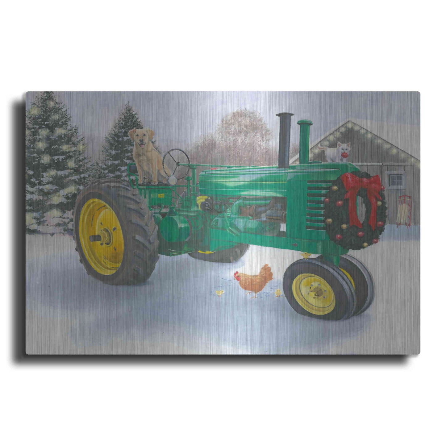 Luxe Metal Art 'Christmas in the Heartland III' by James Wiens, Metal Wall Art