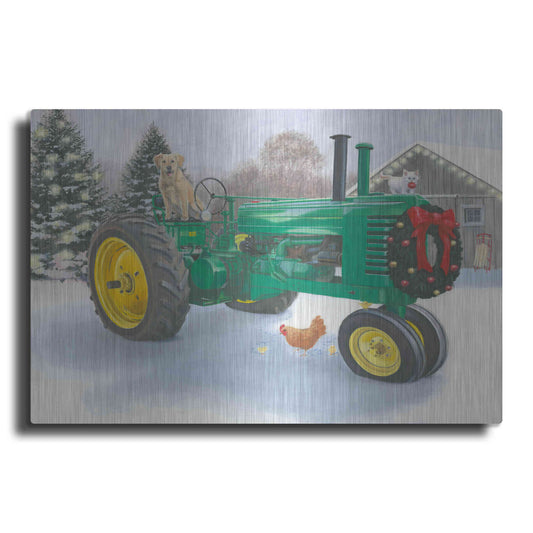 Luxe Metal Art 'Christmas in the Heartland III' by James Wiens, Metal Wall Art