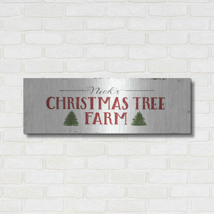 Luxe Metal Art 'Christmas in the Heartland VI' by James Wiens, Metal Wall Art,36x12