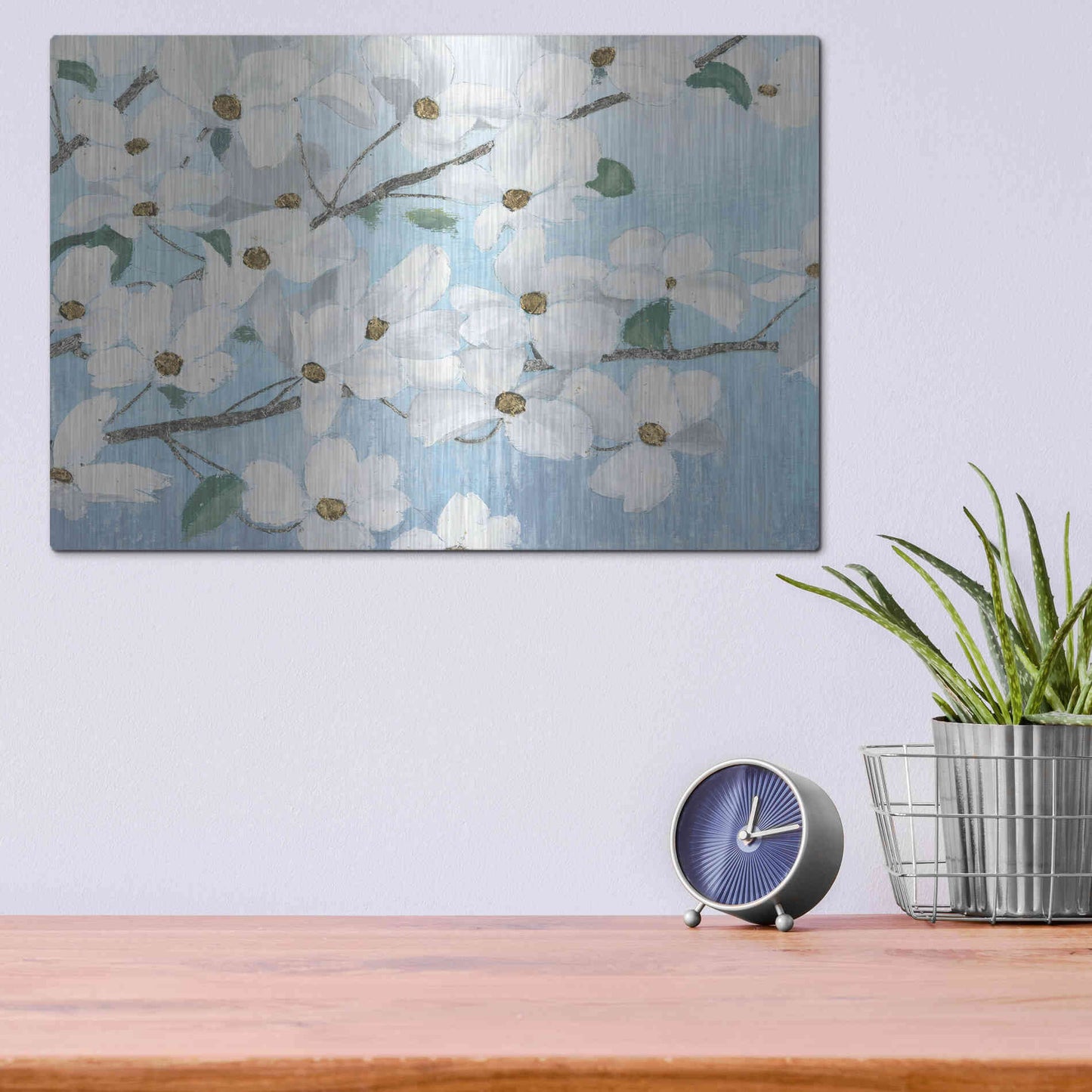 Luxe Metal Art 'Graceful Touch' by James Wiens, Metal Wall Art,16x12