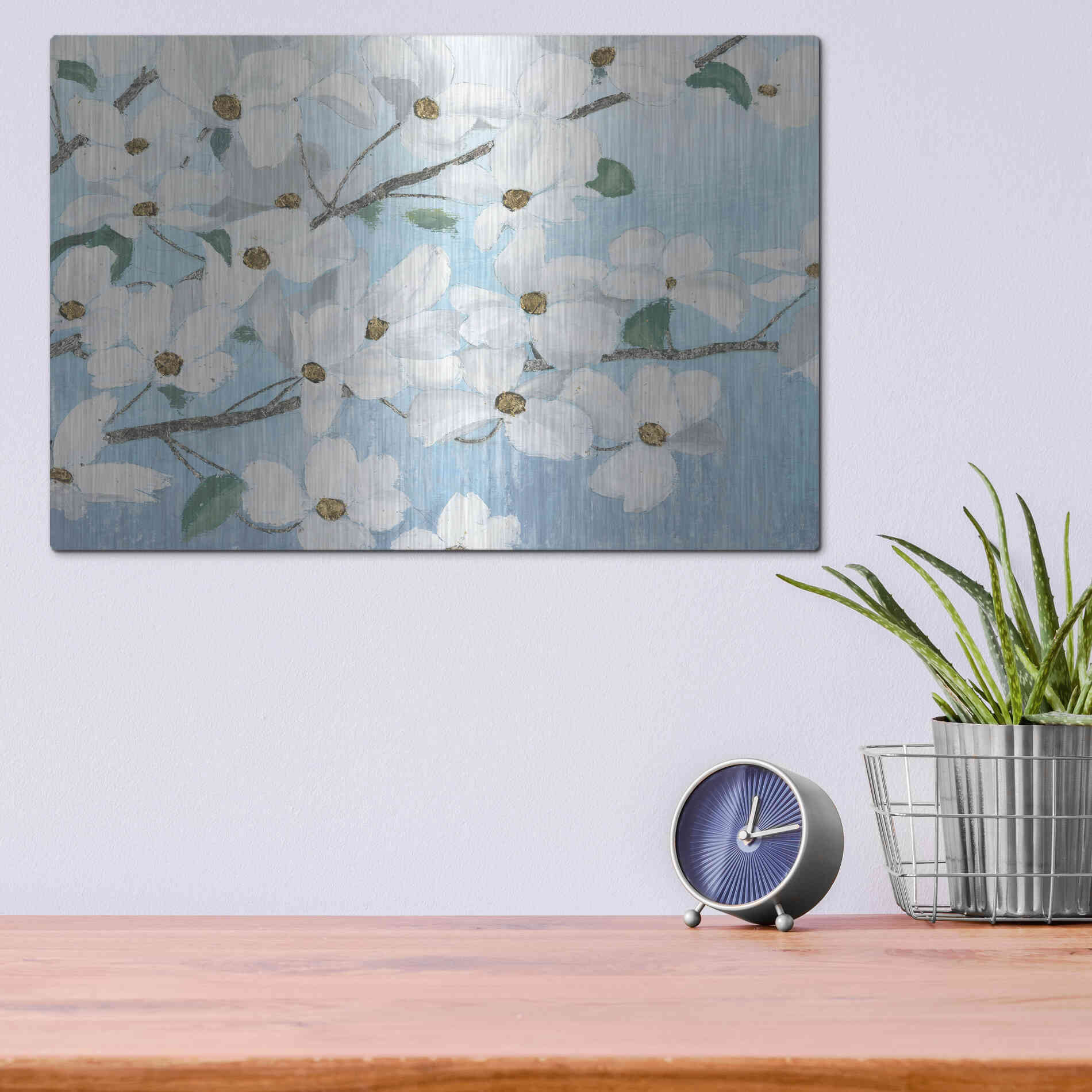 Luxe Metal Art 'Graceful Touch' by James Wiens, Metal Wall Art,16x12