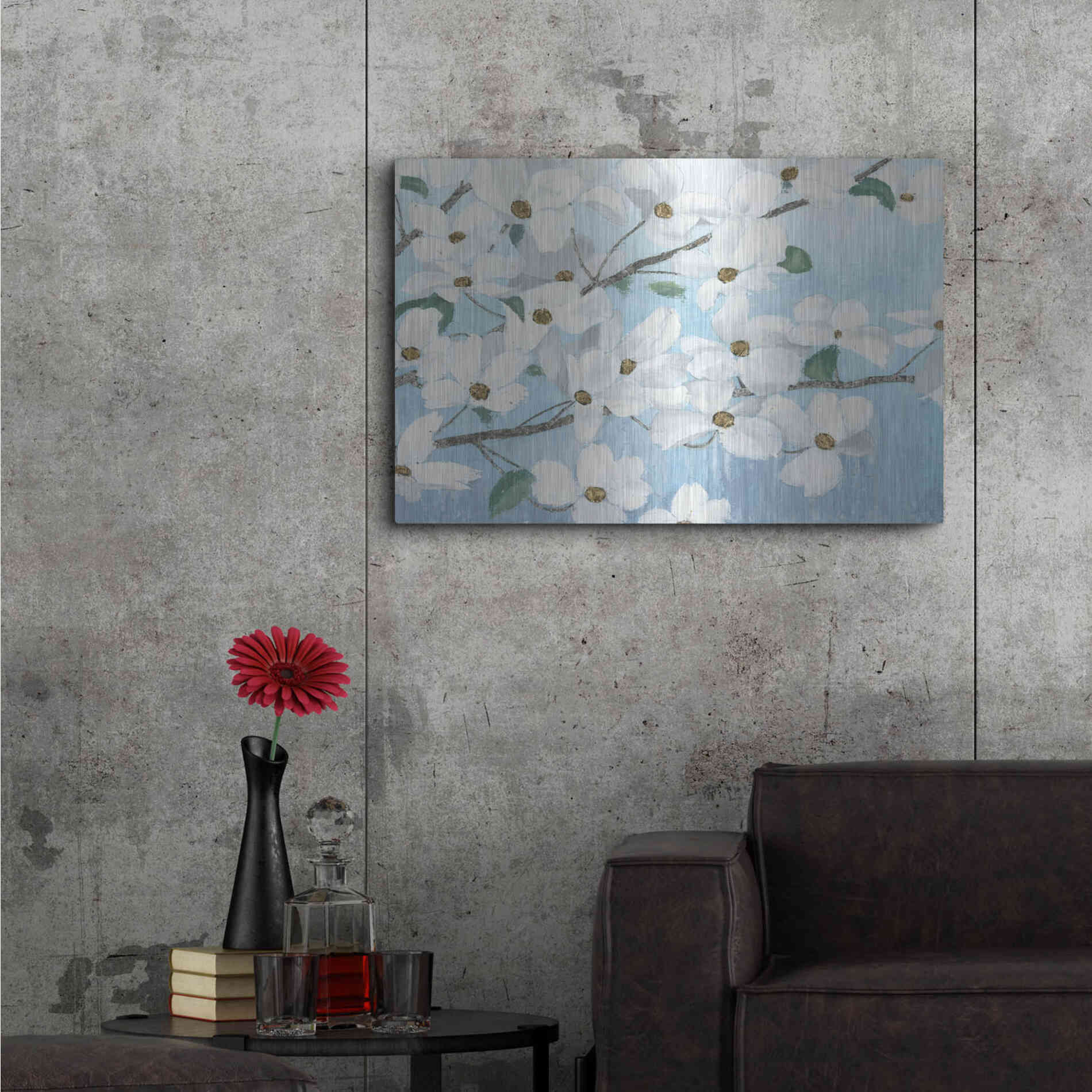 Luxe Metal Art 'Graceful Touch' by James Wiens, Metal Wall Art,36x24