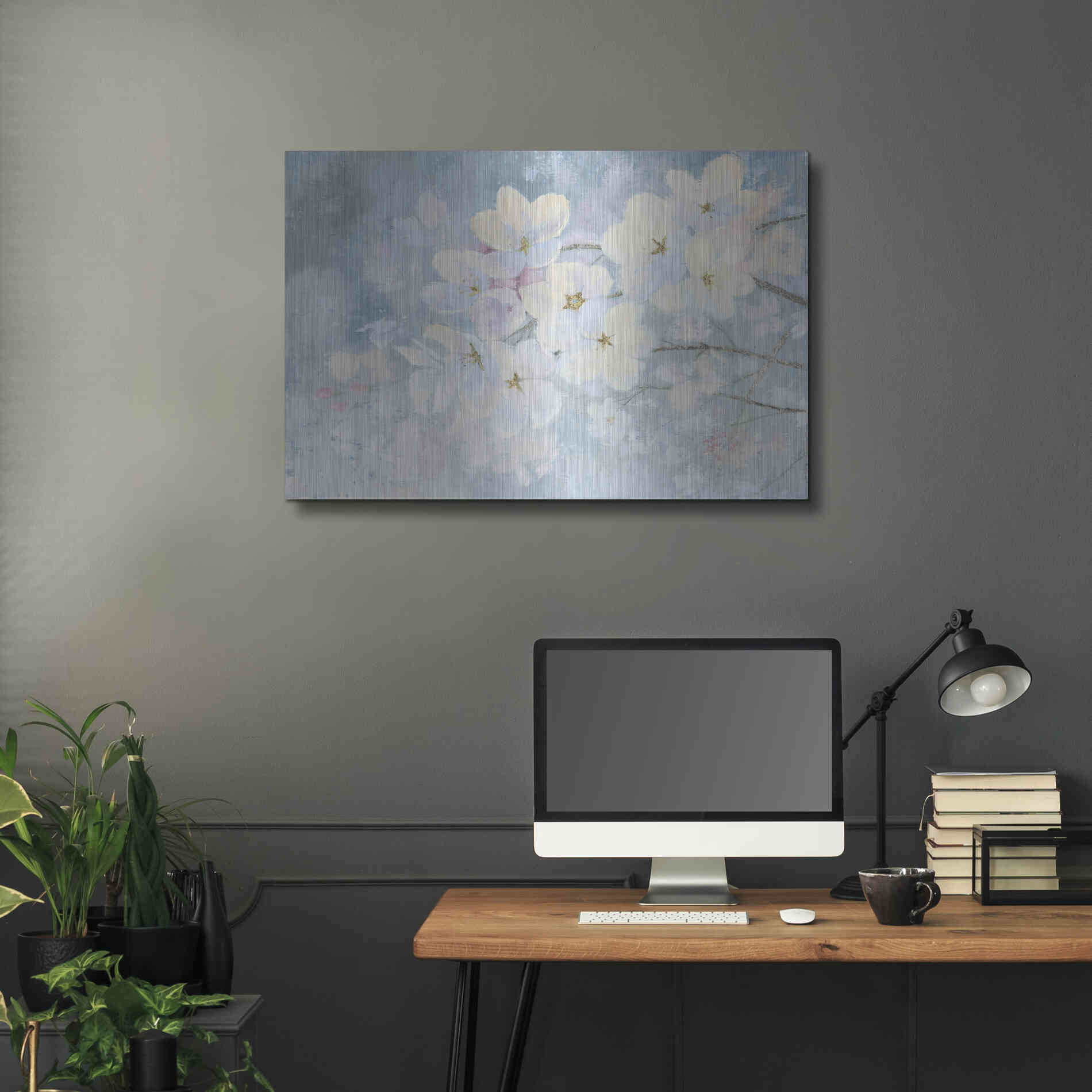 Luxe Metal Art 'Splendid Bloom' by James Wiens, Metal Wall Art,36x24