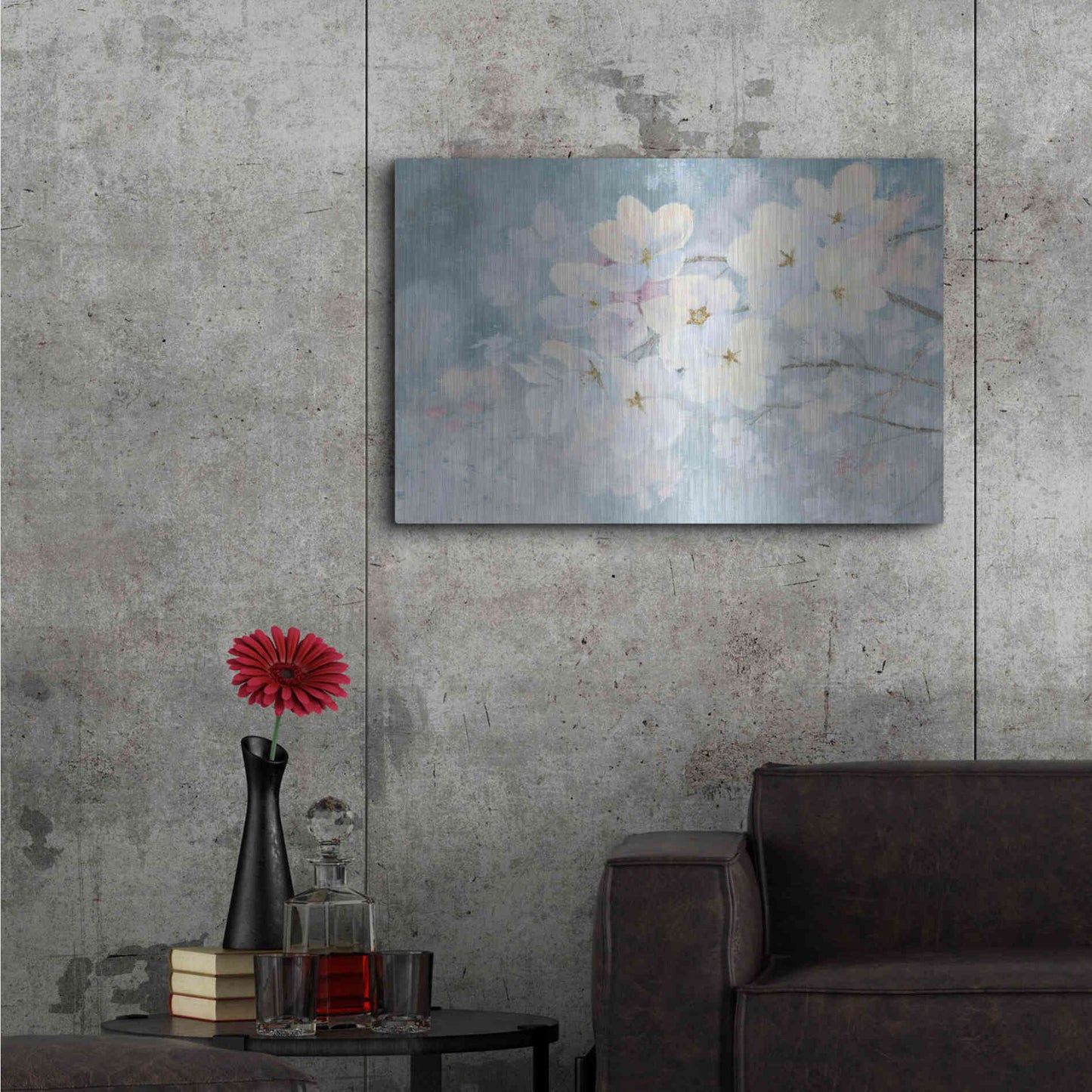 Luxe Metal Art 'Splendid Bloom' by James Wiens, Metal Wall Art,36x24