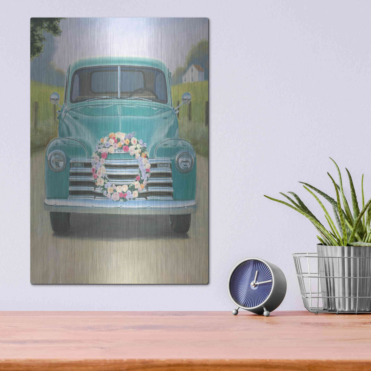 Luxe Metal Art 'Beautiful Country I' by James Wiens, Metal Wall Art,12x16