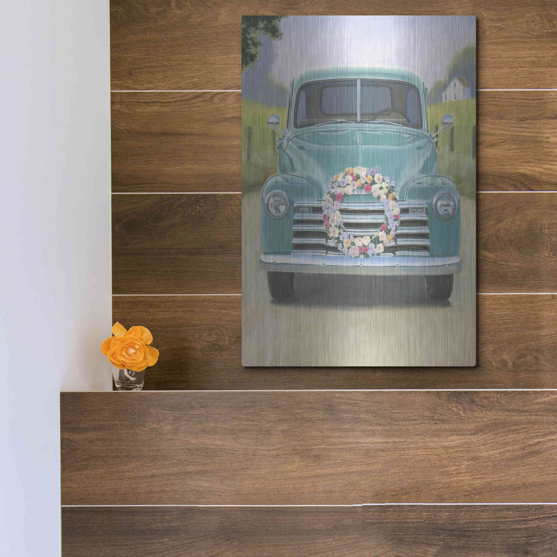 Luxe Metal Art 'Beautiful Country I' by James Wiens, Metal Wall Art,12x16