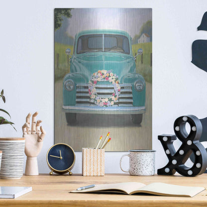 Luxe Metal Art 'Beautiful Country I' by James Wiens, Metal Wall Art,12x16