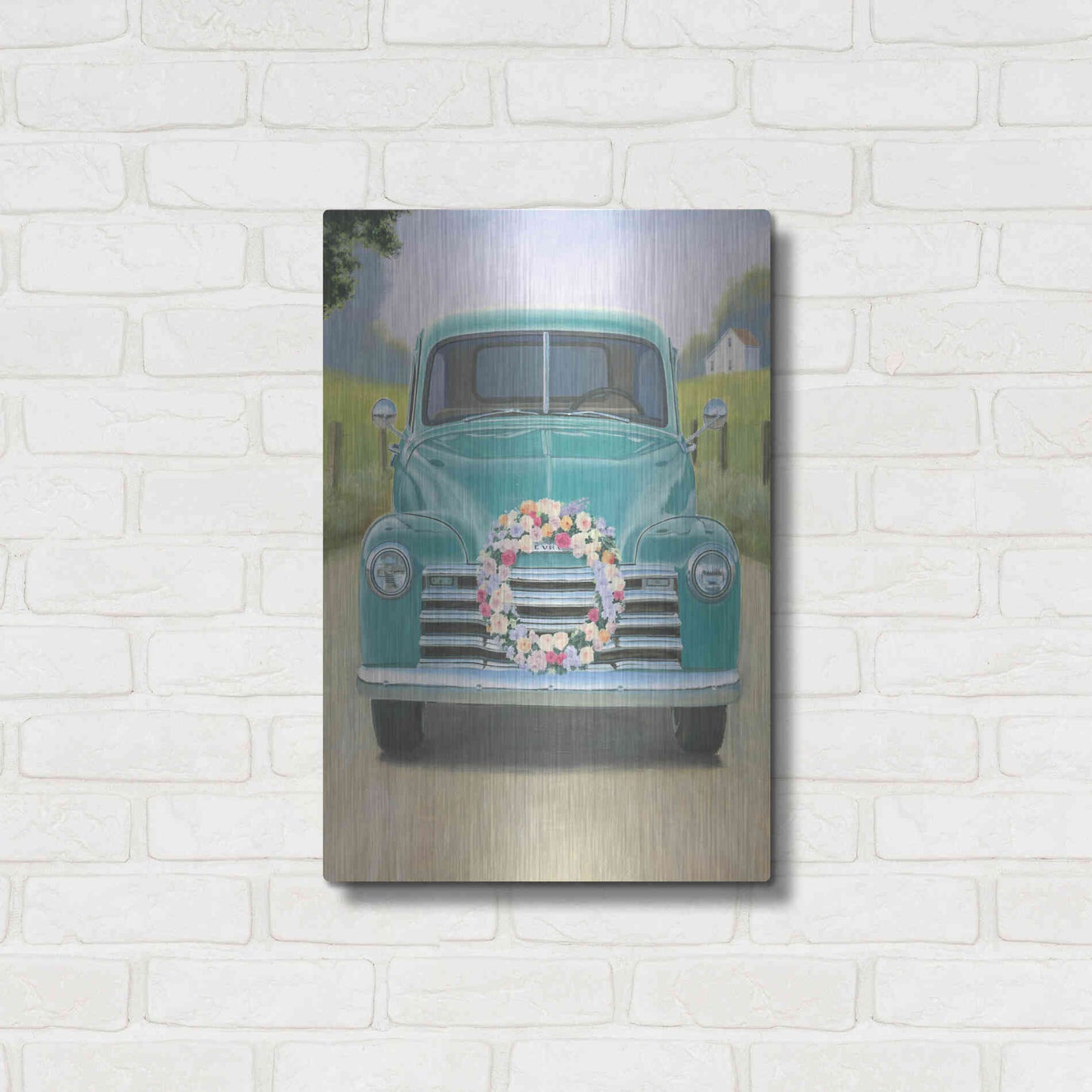 Luxe Metal Art 'Beautiful Country I' by James Wiens, Metal Wall Art,16x24