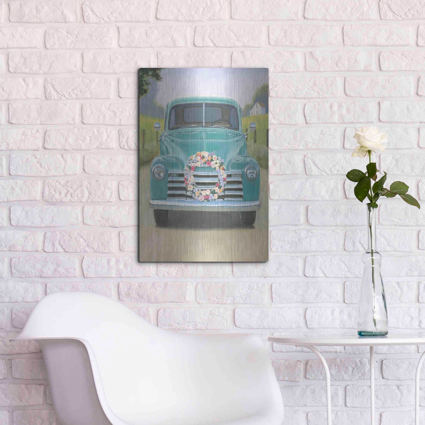 Luxe Metal Art 'Beautiful Country I' by James Wiens, Metal Wall Art,16x24