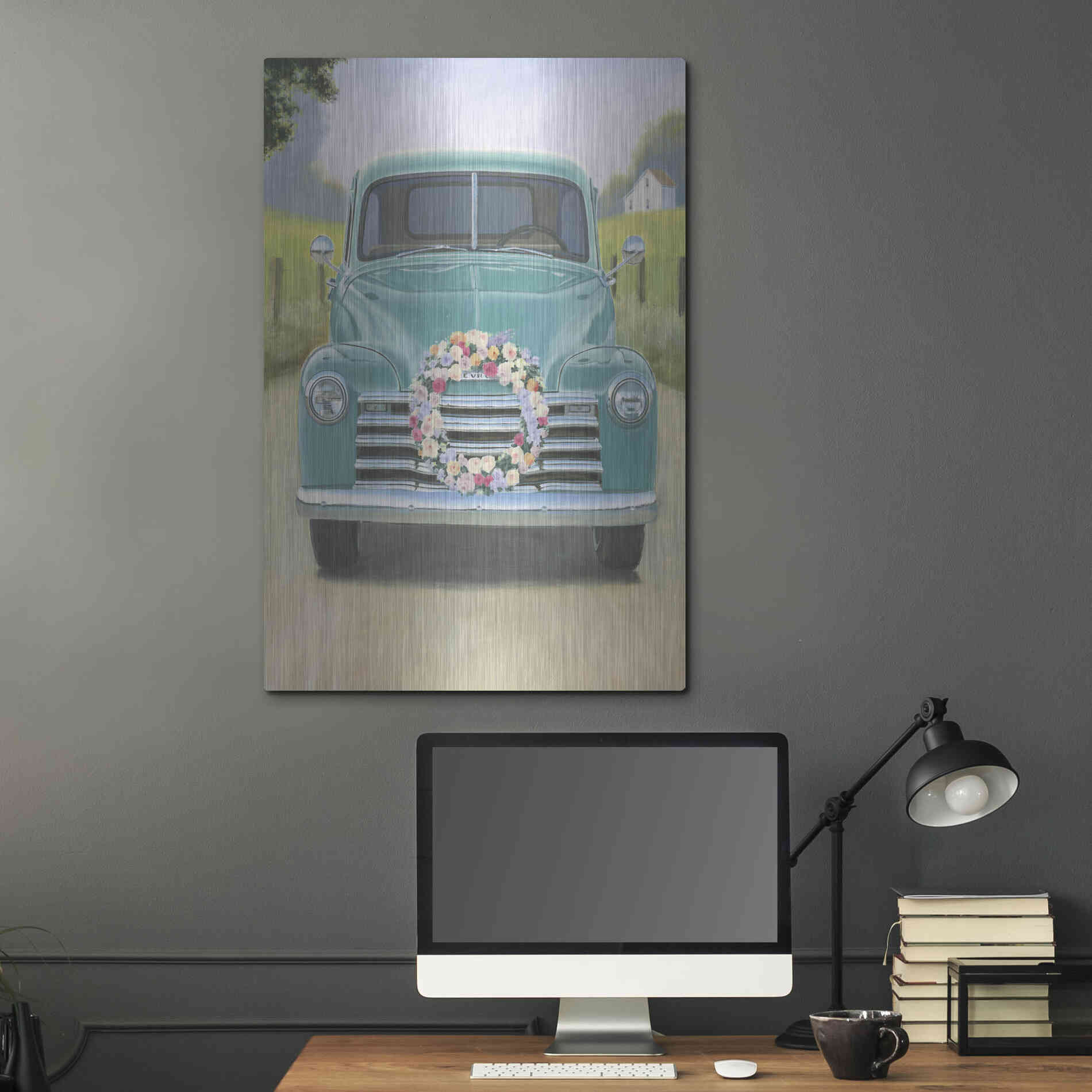 Luxe Metal Art 'Beautiful Country I' by James Wiens, Metal Wall Art,24x36