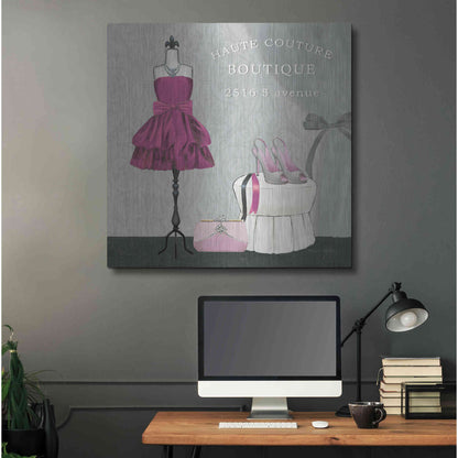 Luxe Metal Art 'Dress Fitting Boutique Sq II' by Marco Fabiano, Metal Wall Art,36x36