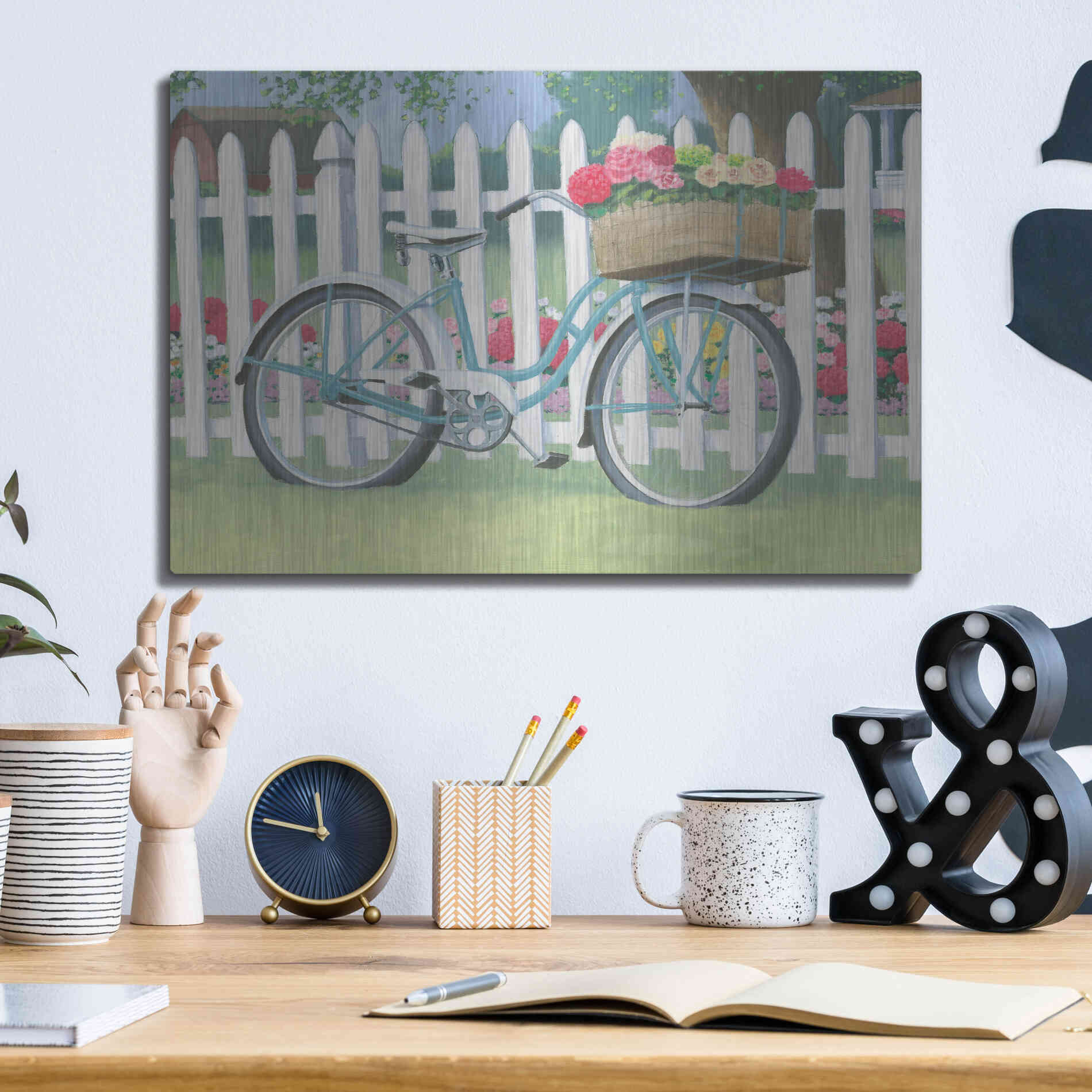 Luxe Metal Art 'Beautiful Country II' by James Wiens, Metal Wall Art,16x12