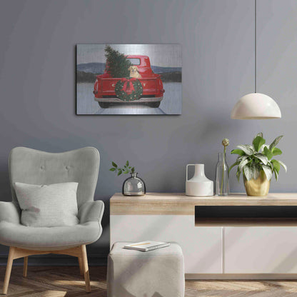 Luxe Metal Art 'Christmas in the Heartland IV' by James Wiens, Metal Wall Art,24x16