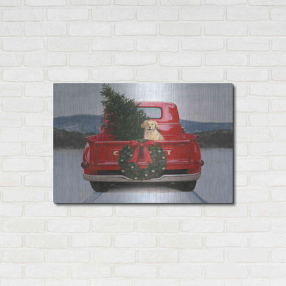 Luxe Metal Art 'Christmas in the Heartland IV' by James Wiens, Metal Wall Art,36x24