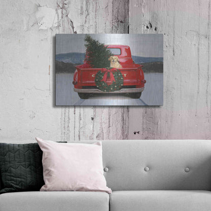Luxe Metal Art 'Christmas in the Heartland IV' by James Wiens, Metal Wall Art,36x24