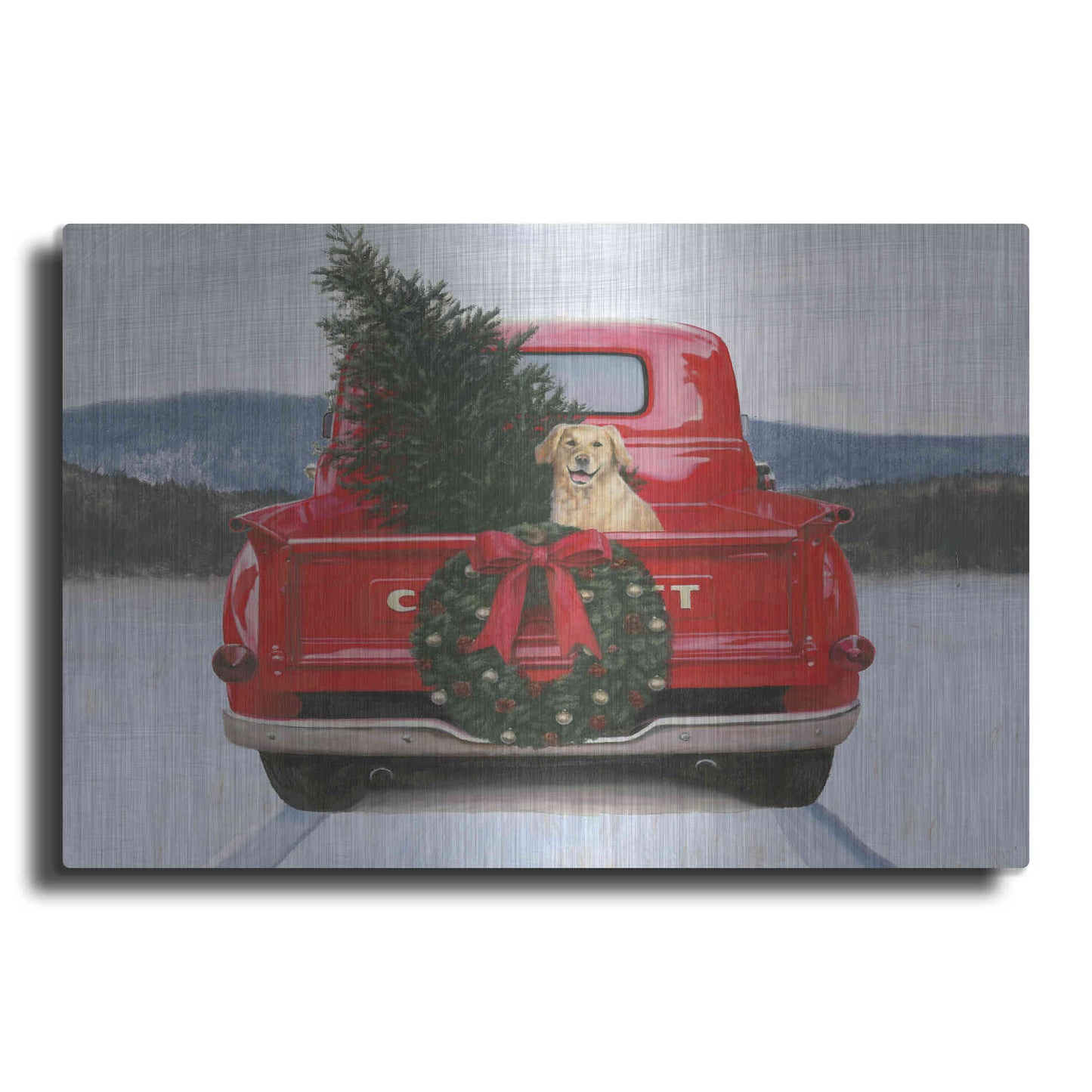 Luxe Metal Art 'Christmas in the Heartland IV' by James Wiens, Metal Wall Art