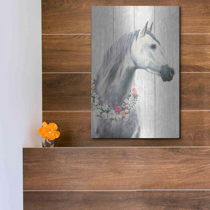 Luxe Metal Art 'Spirit Stallion I on wood' by James Wiens, Metal Wall Art,12x16