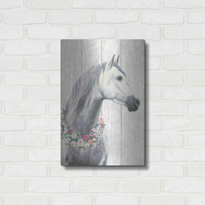 Luxe Metal Art 'Spirit Stallion I on wood' by James Wiens, Metal Wall Art,16x24