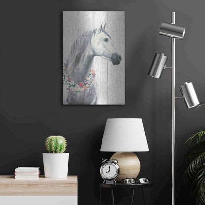 Luxe Metal Art 'Spirit Stallion I on wood' by James Wiens, Metal Wall Art,16x24
