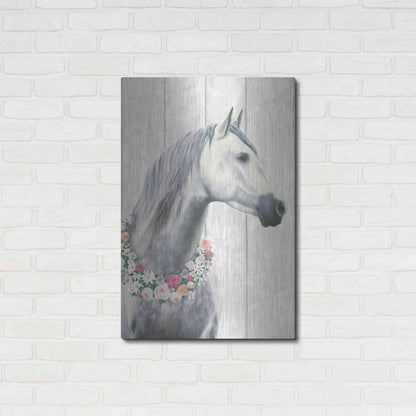 Luxe Metal Art 'Spirit Stallion I on wood' by James Wiens, Metal Wall Art,24x36