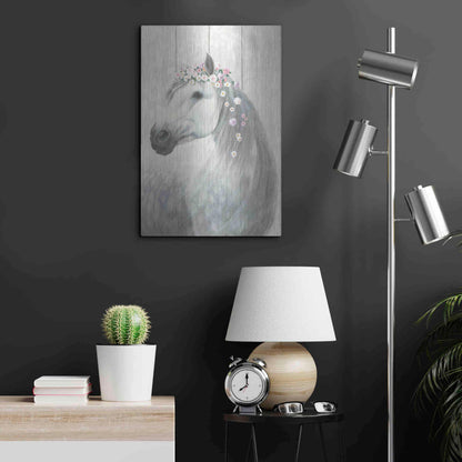 Luxe Metal Art 'Spirit Stallion II on wood' by James Wiens, Metal Wall Art,16x24