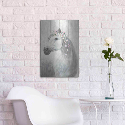 Luxe Metal Art 'Spirit Stallion II on wood' by James Wiens, Metal Wall Art,16x24