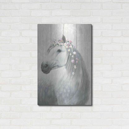 Luxe Metal Art 'Spirit Stallion II on wood' by James Wiens, Metal Wall Art,24x36