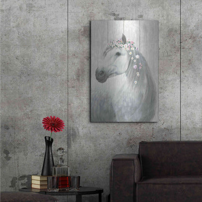 Luxe Metal Art 'Spirit Stallion II on wood' by James Wiens, Metal Wall Art,24x36